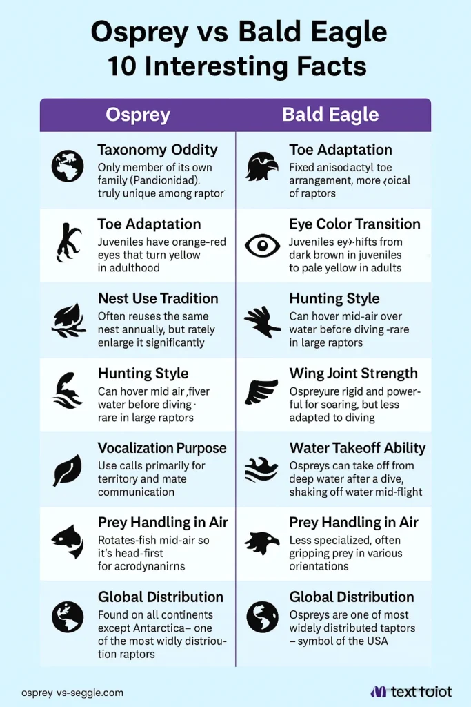 osprey vs eagle infographic