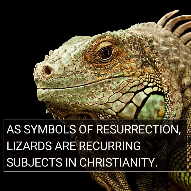 Lizards are recurring subjects in Christianity