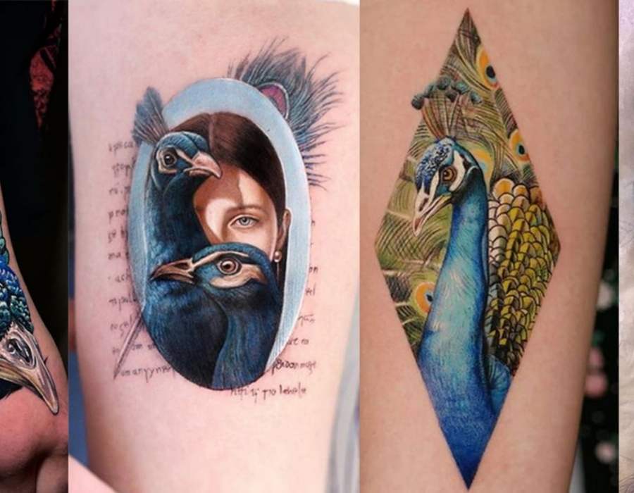 interesting peacock tattoos