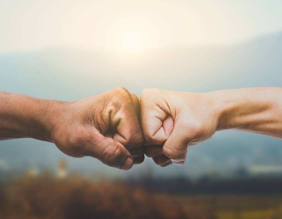 fist bump symbol brotherhood