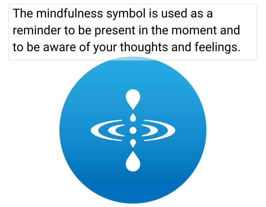 mindfulness symbol is used as a reminder