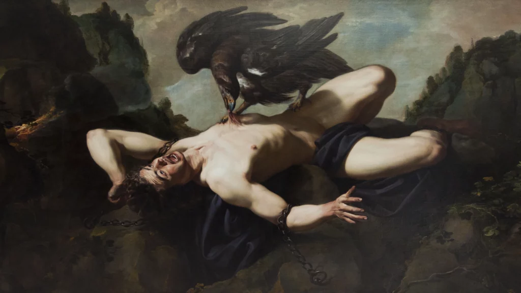 Prometheus attacked by a vulture