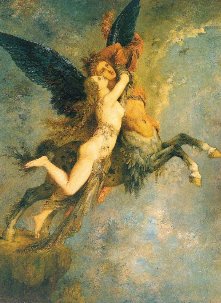  Chimera by Gustave Moreau, famous painting mythical creature