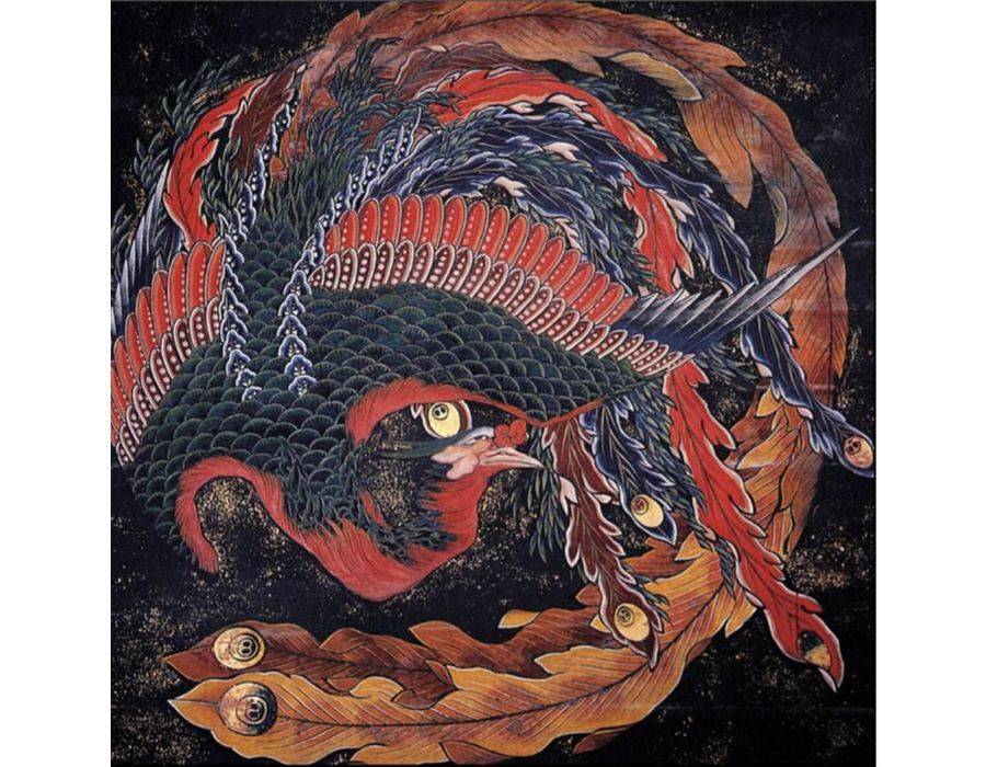 Phoenix by Katsushika Hokusai