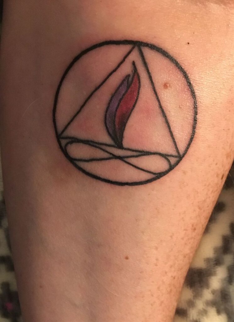 Twin flame symbol tattoo
