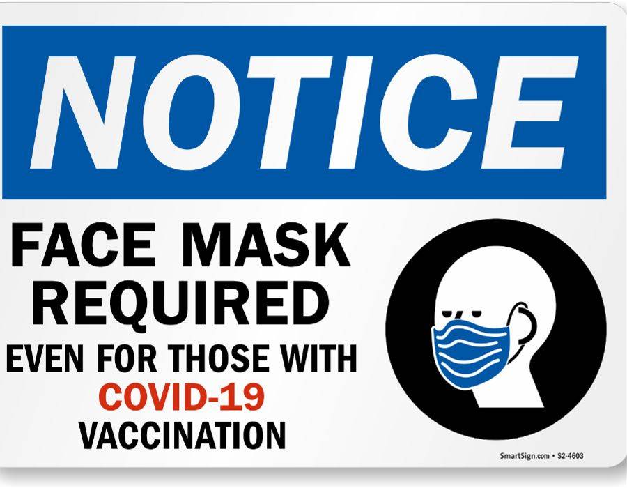 Face mask sign