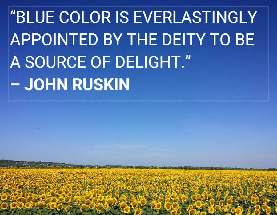 Blue color is everlasting