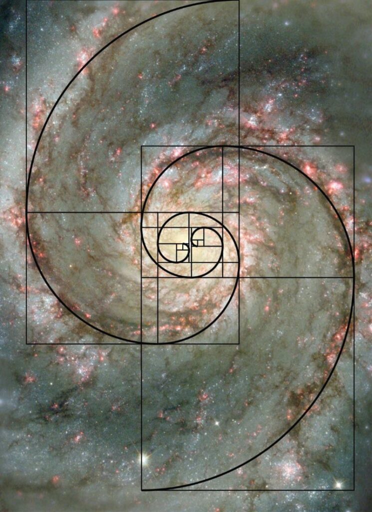 Fibonacci Spiral or sacred geometry spiral