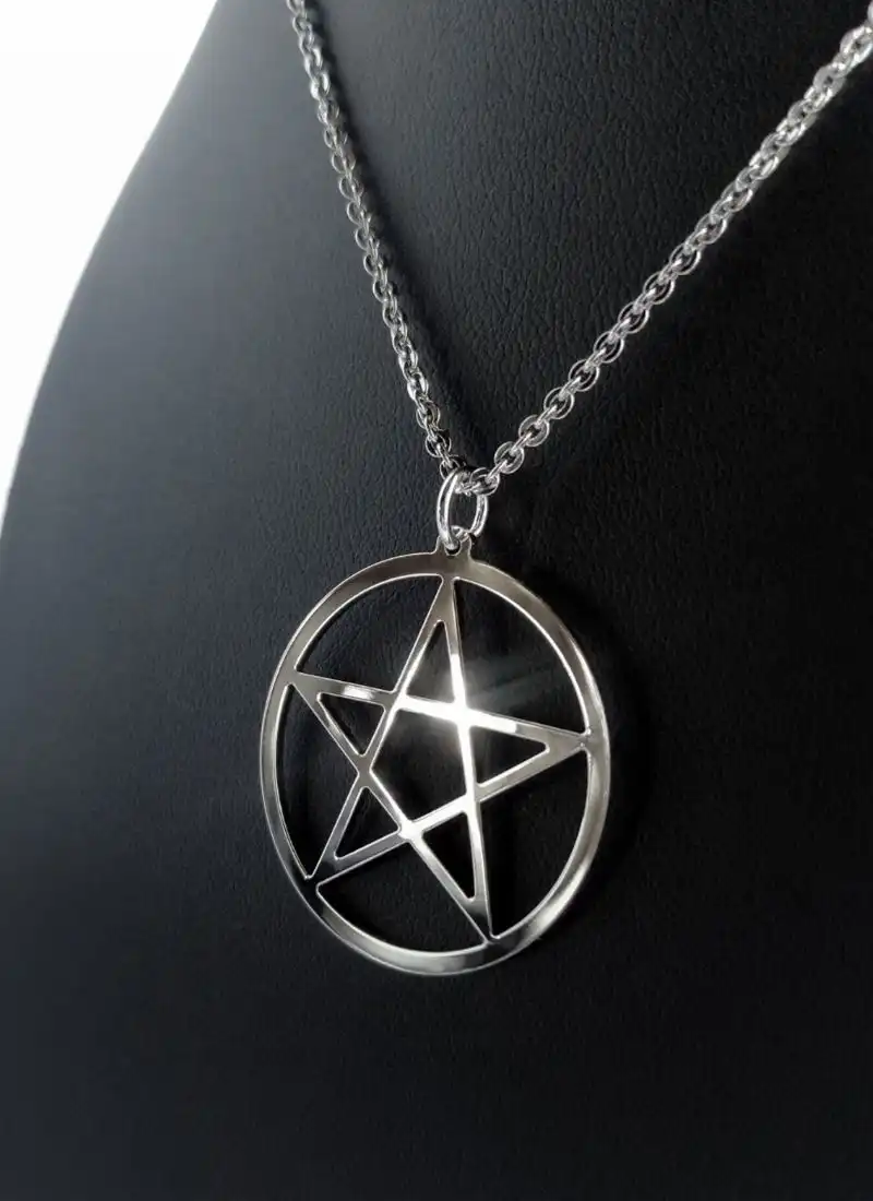 Pentacle Necklace, bronze pendant, handmade