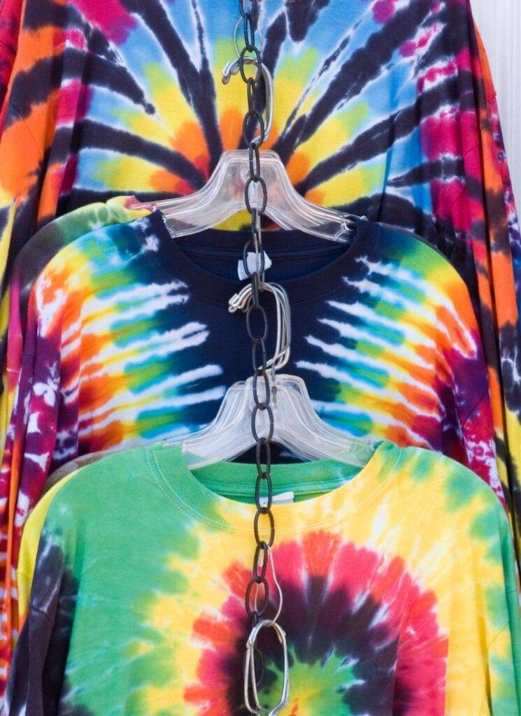 Tie-dyed t-shirts symbol for free spirit