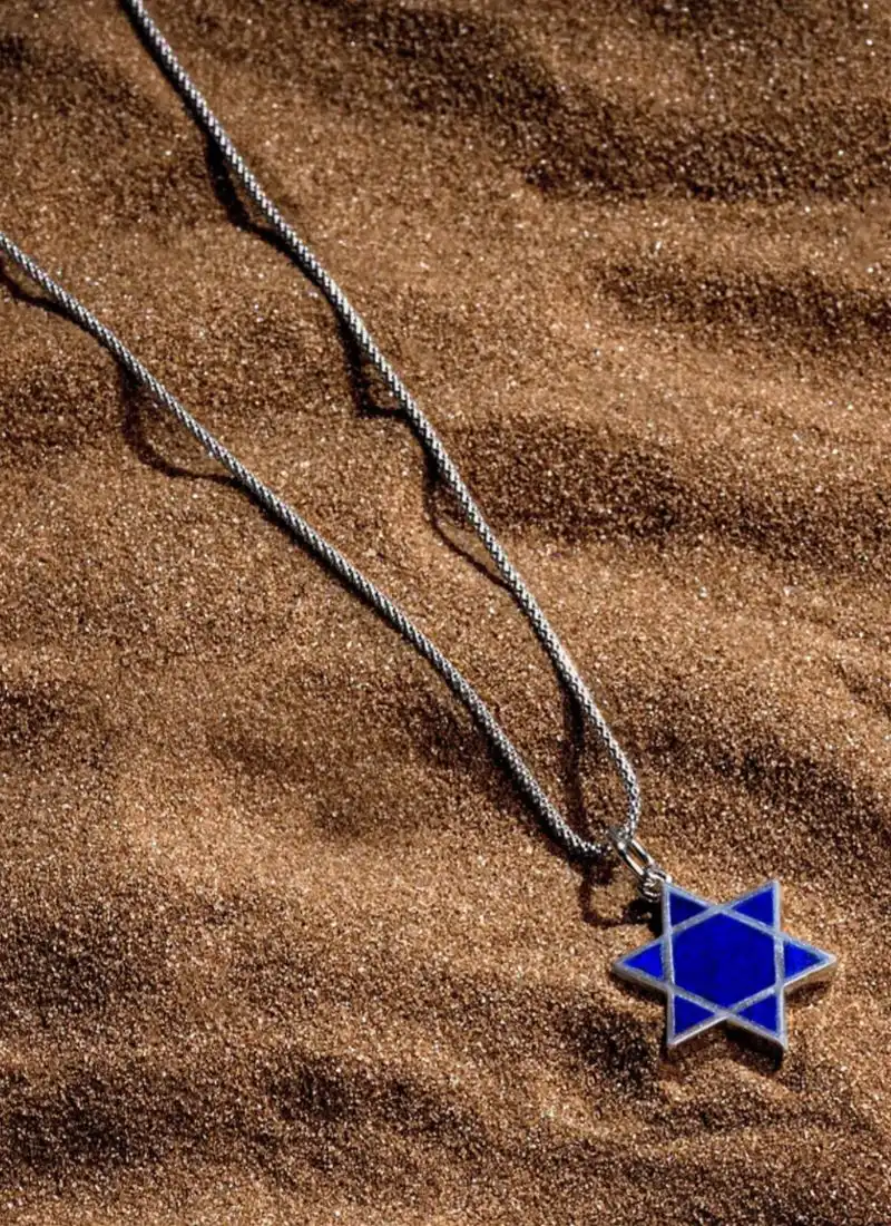 Wise Journey - Lapis Lazuli Star of David Necklace