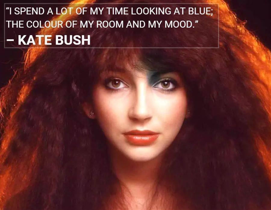 I spend a lot of my time looking at blue, Kate Bush