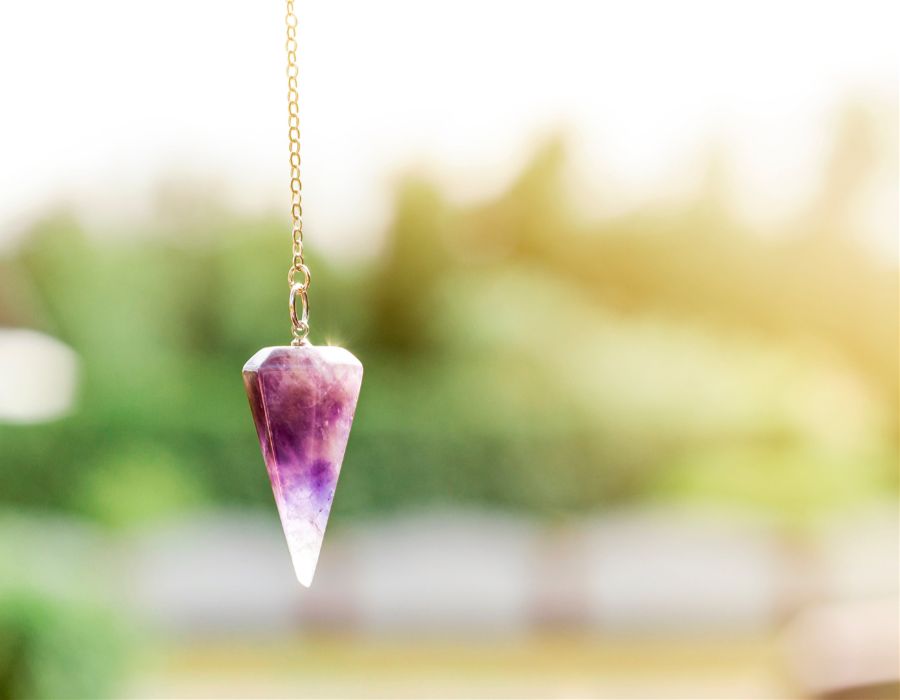 Purple Crystal, Amethyst Chrystal Pendulum