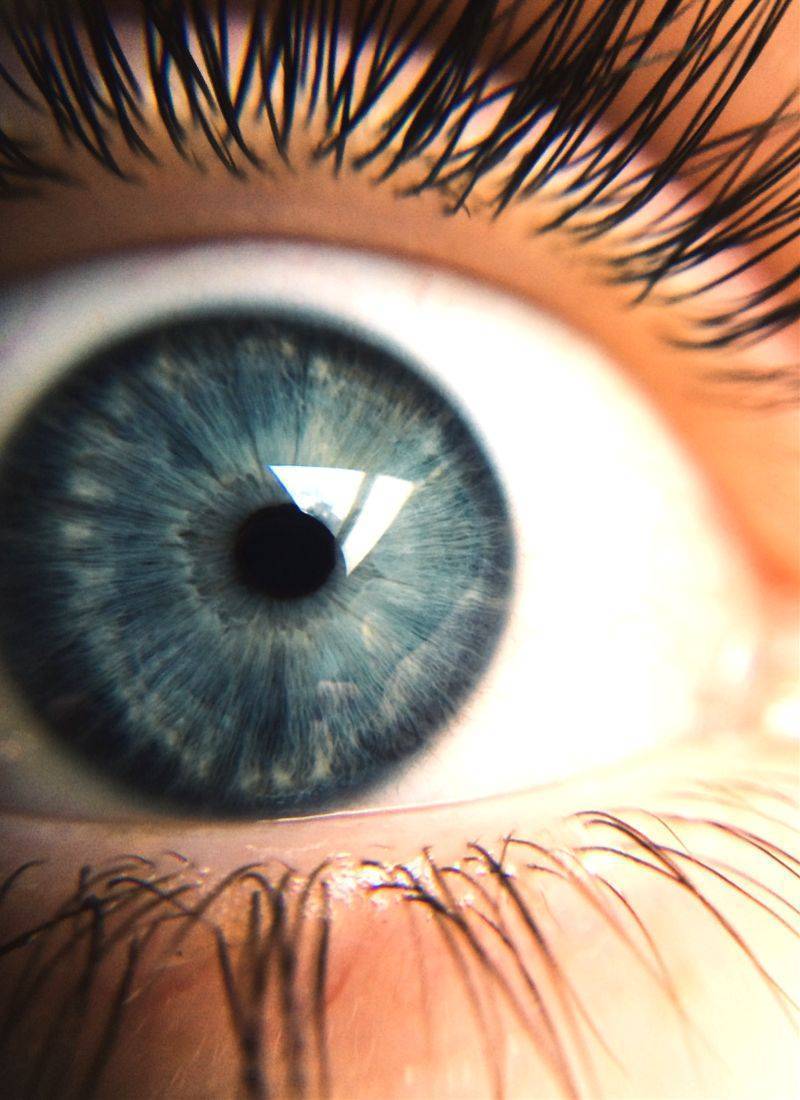 Eyes reflecting truth and perception