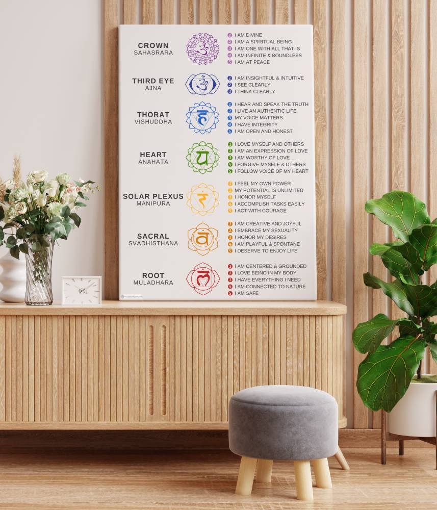 Chakras Affirmation Poster