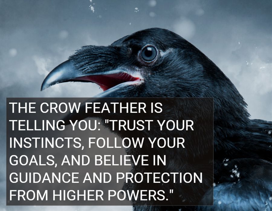 message of finding a crow feather