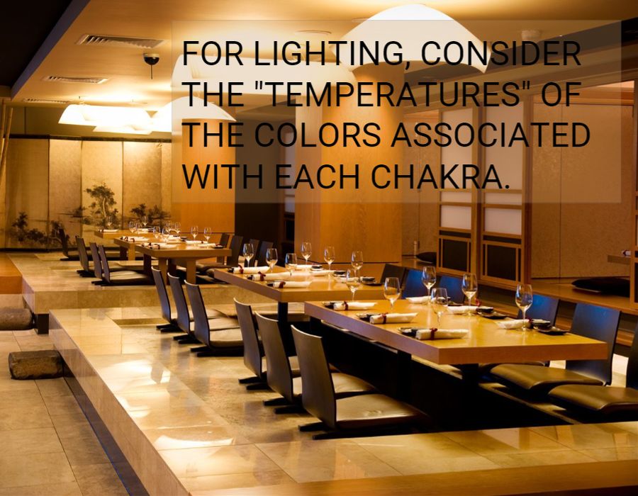 chakra de iluminación del restaurante