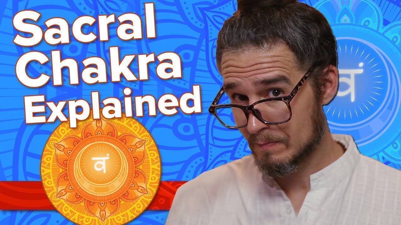 Svadhisthana chakra symbol with Sanskrit lettering and orange color