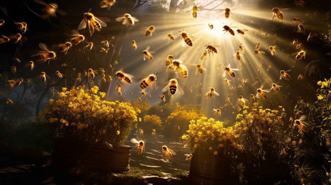 spiritual message of bees flying