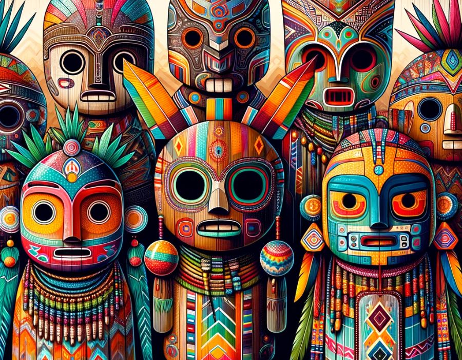 kachina dolls in color