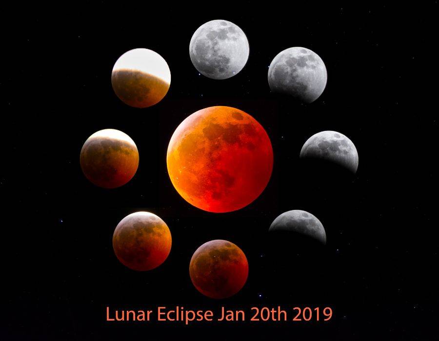 lunar eclipse time lapse