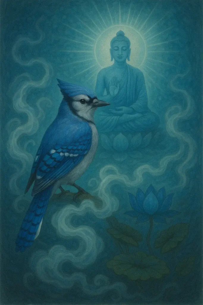 Buddhist and Hindu traditions blue jay