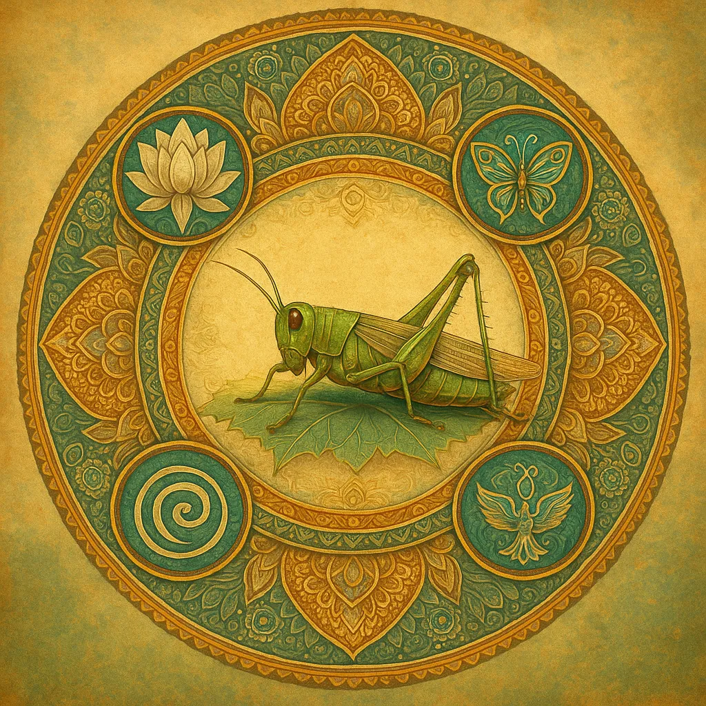Grasshoppers are symbols of transformation in various spiritual traditions
